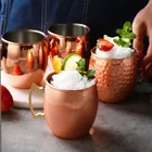 RAYBIN Custom BO Solid Plated Stainless Moscow Mule Cups Copper Mugs Set
