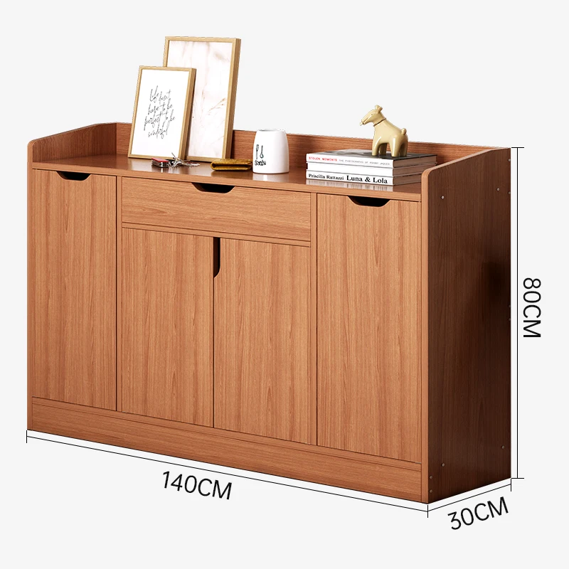 Multi-functional large-capacity multi-layer partitioned design traditional style household shoe cabinet