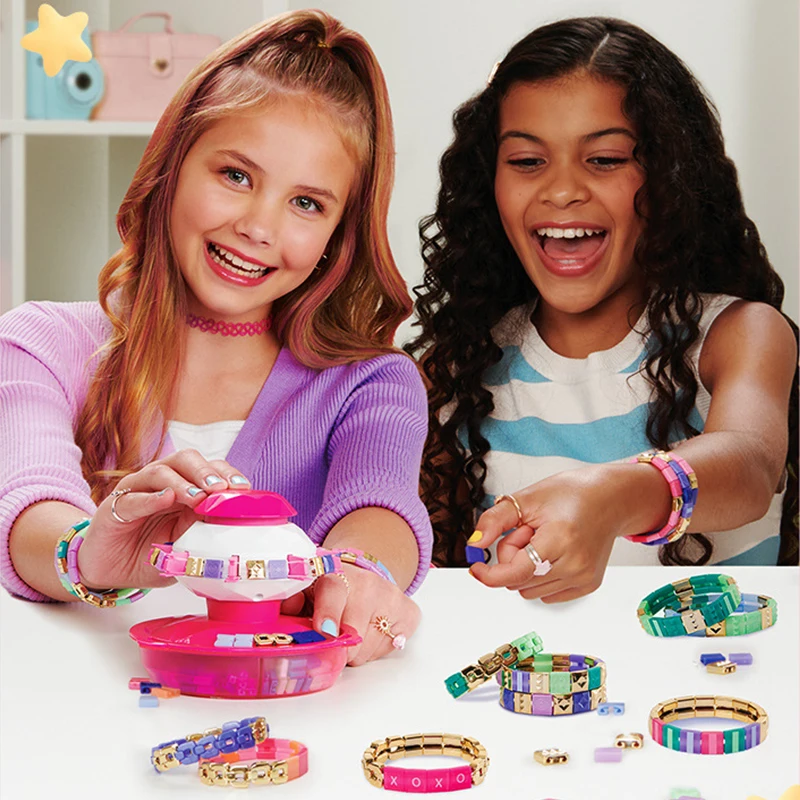 DIY Jewelry Making Kit for Kids Girls' Favored Birthday & Christmas Gifts Bracelet Craft Toys for Creative DIY Fun