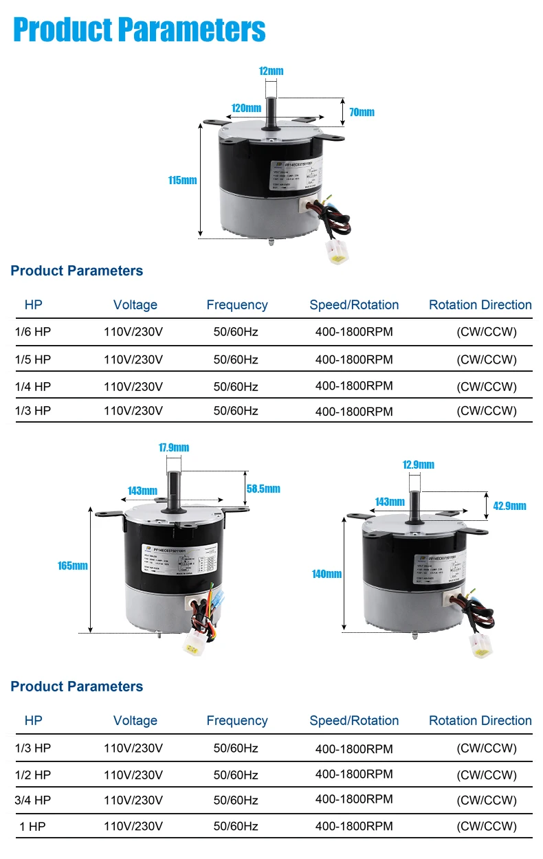 Fan, 1/6HP, 1/5HP, 1/4HP, ECM - detail 12