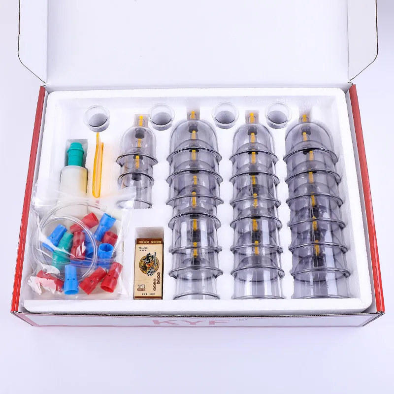 32 Therapy Cups Cupping Set With Pump Professional Chinese Acupoint