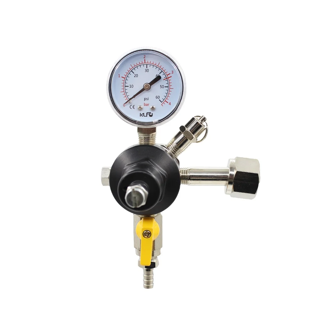 product beer keg co2 regulator single gauge primary beer pressure regulator for cga320 0 60psi working pressure-1