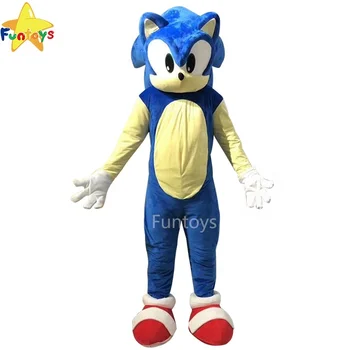 Funtoys Super Sonic The Hedgehog Mascot Costume Adult Blue Knuckles Mascotte For Adult