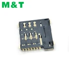 Sim Micro Card 6 Pin Sim / 1.35mm Height Micro Sim Card Socket Connector