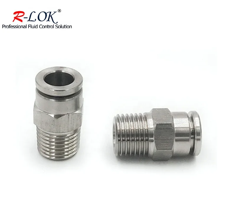 Pneumatic push-in quick release fittings connectors air water hose BSP thread 