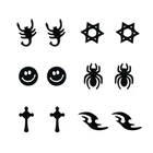 Black Stud 2020 Men's Hip Hop Style Perforated Jewelry Black Mixed Small Earrings Earrings Stainless Steel Stud