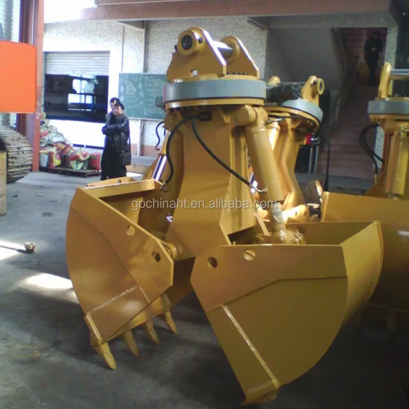 Seau tournant mécanique de bloc supérieur 1 - 50 Ton Excavator Clam Grab 5