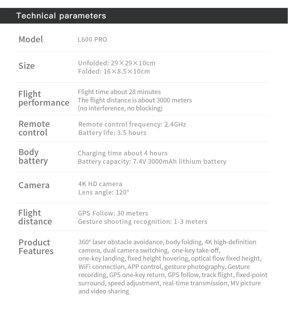 LYZRC L600 Pro Drone Foldable Long Range With 4K HD Camera And GPS 5G Wifi Fpv RC Quadcopter Folding Aircraft L600Pro Drone