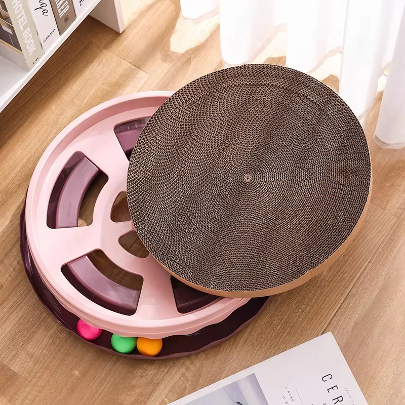 New High Quality Funny Round Cat Toy Interactive Cat Scratching Board Pet Supplies supplier