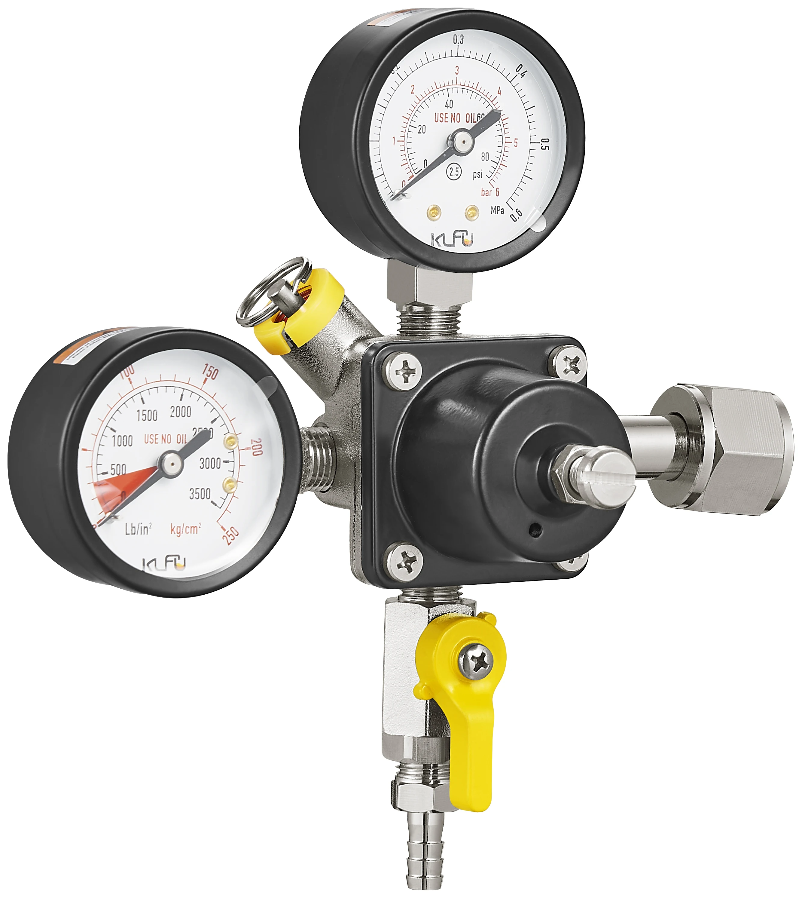 High Quality Square CO2 Regulator Premium Pressure for Homebrew details