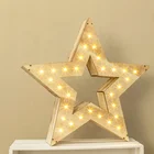 Craft Decor 24inch Dia60cm Large Christmas Star Light Led Wooden Craft For Holiday Home Decor