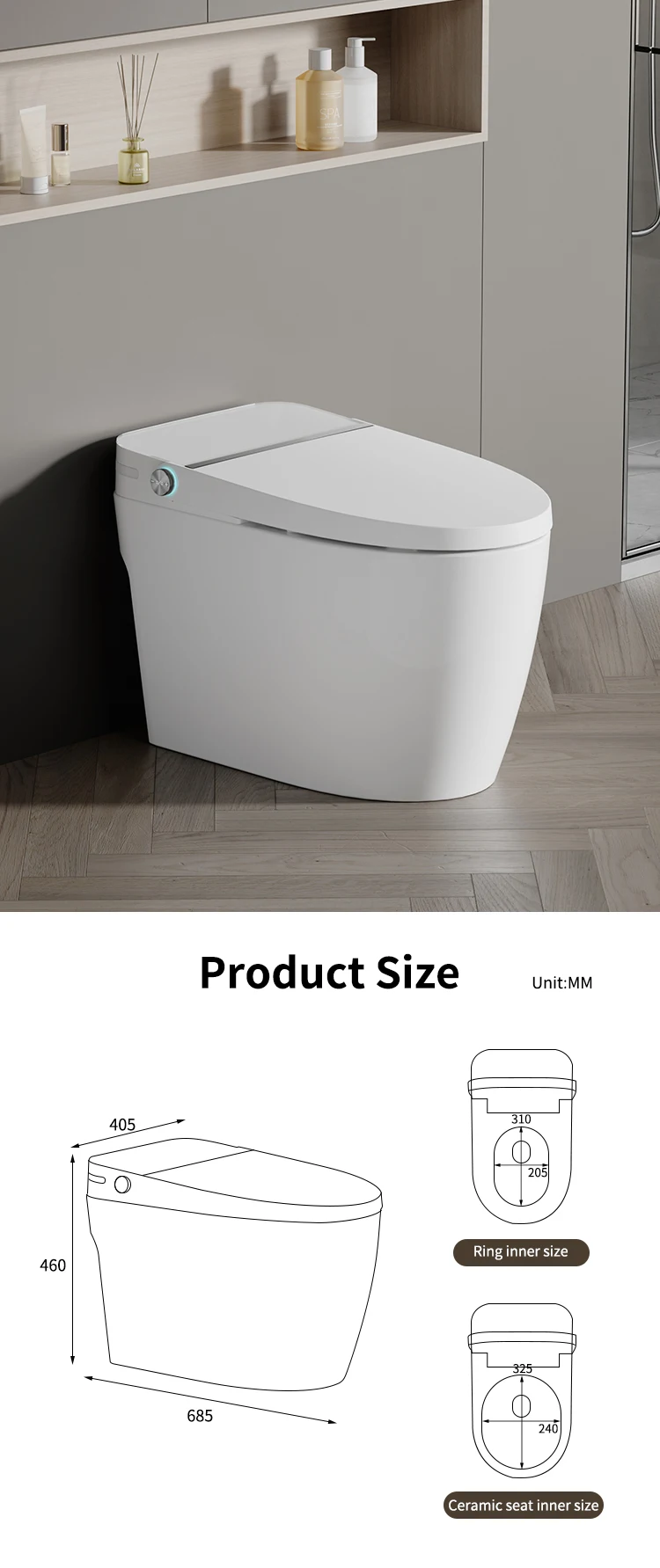 product mubi simple version bathroom smart toilet ceramic sanitary wc electric automatic intelligent bidet smart toilet-56