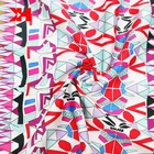 Design Silk New Design Triangle Pattern Natural Silk Satin Printed Fabric For Skirts