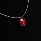 Gemstone Necklace Necklace Red Necklace Fashion Style Alloy Simply Round Red Crystal Ruby Gemstone Womens Necklace