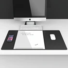 Mat Pad Desk Mat Desktop Glass Pad With PU Cover Computer Mouse Pad