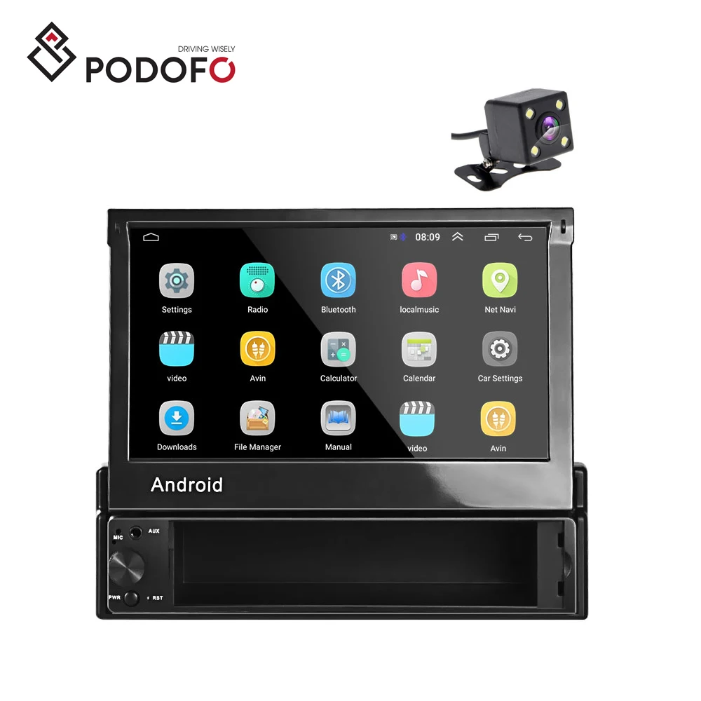 Android 8.1 GPS Navi Wifi Bluetooth Autoradio 7'' Touch Screen MP5 Player 1Din