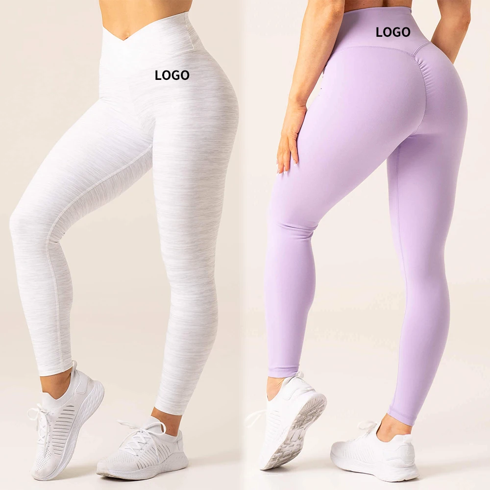 Lulu MIQI Comfortable High Waist Yoga Leggings V-Shape Tummy Control Legging Fitness Exercise Yoga Pant