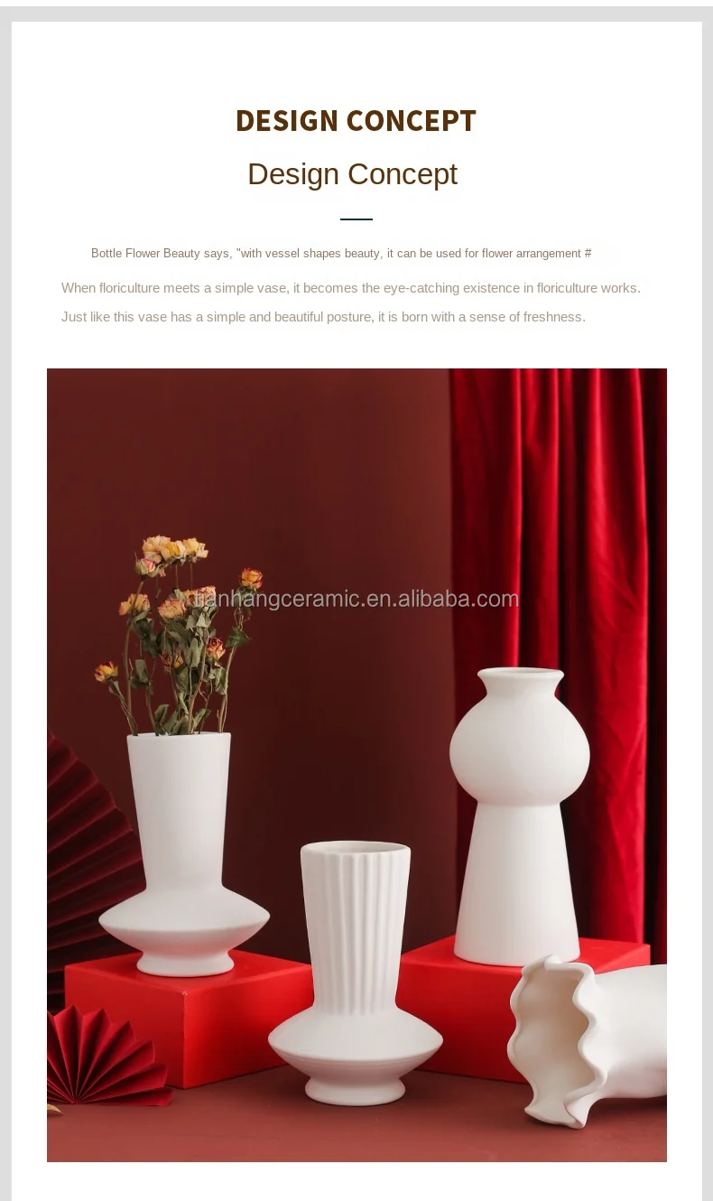 Top Grade High Luxury fashion Rotate texture matte white ceramic vases for table decorative wedding hotels.jpg