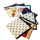 100% Silk Scarves Printing Service Designer Women Square Custom Silk Scarf with Logo