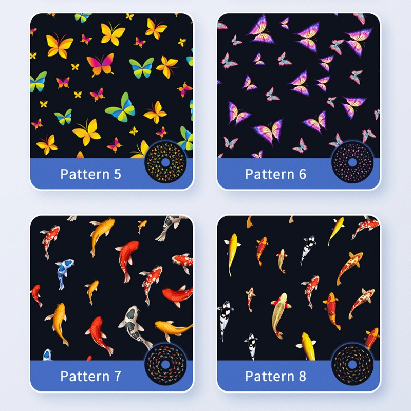 fly bird swim fish dynamic effects pattern projection