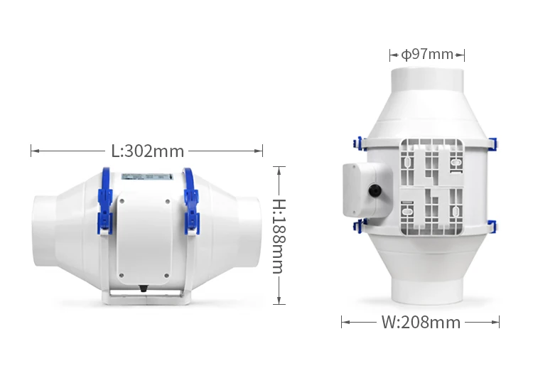 Inline Centrifugal Duct Extractor, 220-240V, Corded Electric - detail 20