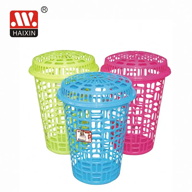 72L large plastic laundry basket with lid