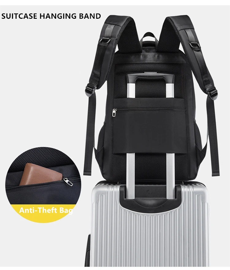 Designer Anti-Theft Day Pack Rucksack Men Women Travel Business 17" Laptop Bags