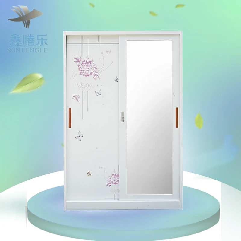 lemari pakaian steel bedroom wardrobe design factory directly steel bedroom print wardrobe