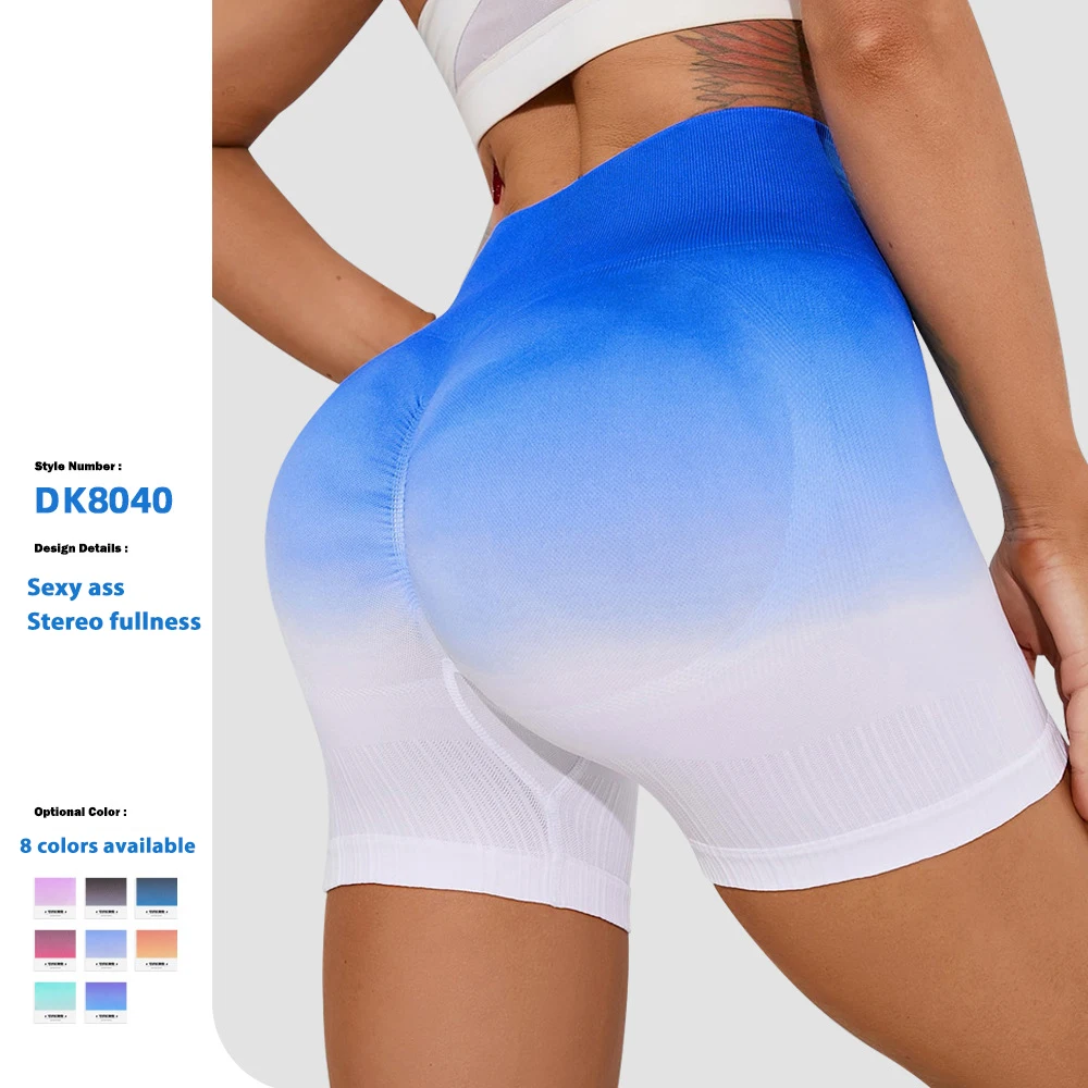 Best Selling Gradual Seamless Yoga Breathable Tight Yoga Sports Shorts Fitness Women Running Shorts