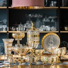 Fruit Dish Glass Compote Wholesale Decorative Pedestal Crystal Glass Fruit Compote Fruit Dish