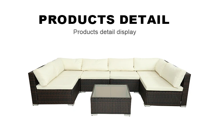 全天户外6座花园组合沙发沙发家具藤条户外露台套装