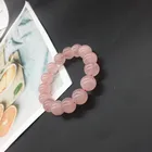 Bracelets Bracelets Free Shipping Wholesale Natural Pink Beaded Rose Quartz Healing Crystal Bracelets For Wedding Gift