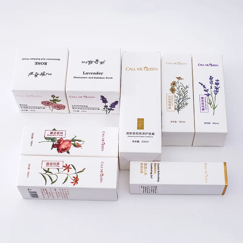 Custom Skincare Lotion Bottle Carton Folding Box Silver Foil Retail Paper Perfume Printing Recyclable Cosmetic Gift Packaging