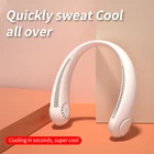 Fan Air 2021 New Arrival Rechargeable Neck Fan Portable Air Cooler Bladeless Fan 3 Gear Mute Light Hanging Neck Fan