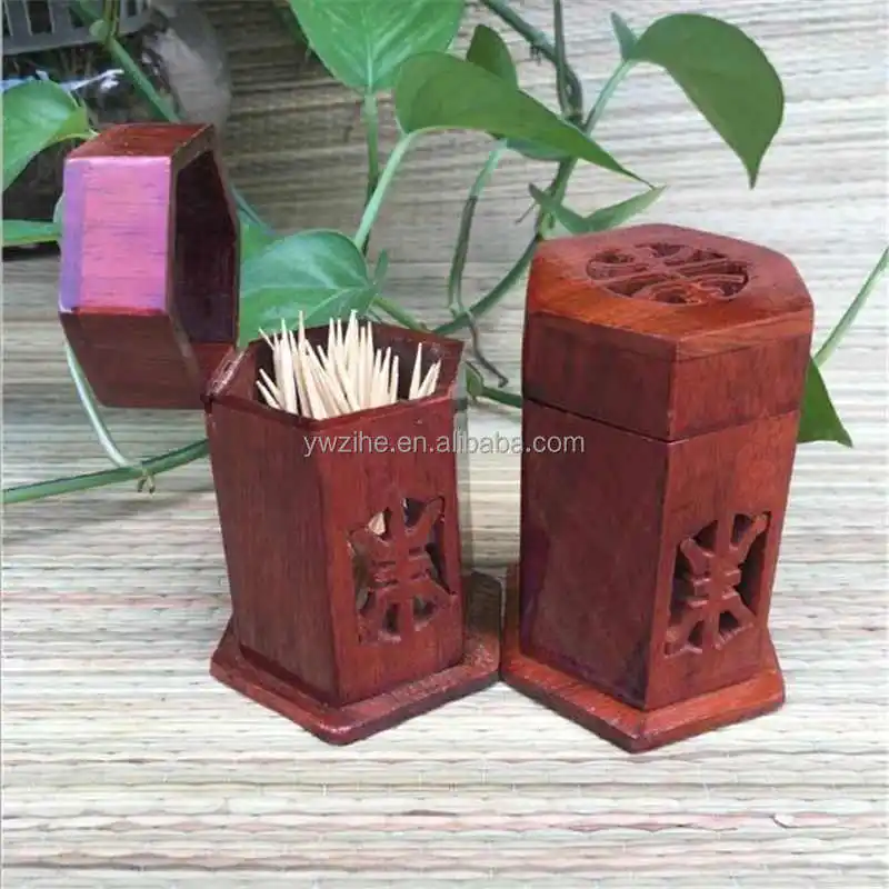 Home Use Solid buy Wooden Toothpick Holder Creative Cute Decoration Jar