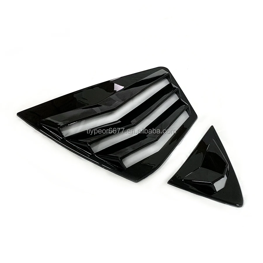 product 4pcs glossy black rear window louver cover set for toyota camry 2024 new design rearview window shutter sun shade cover trim-8