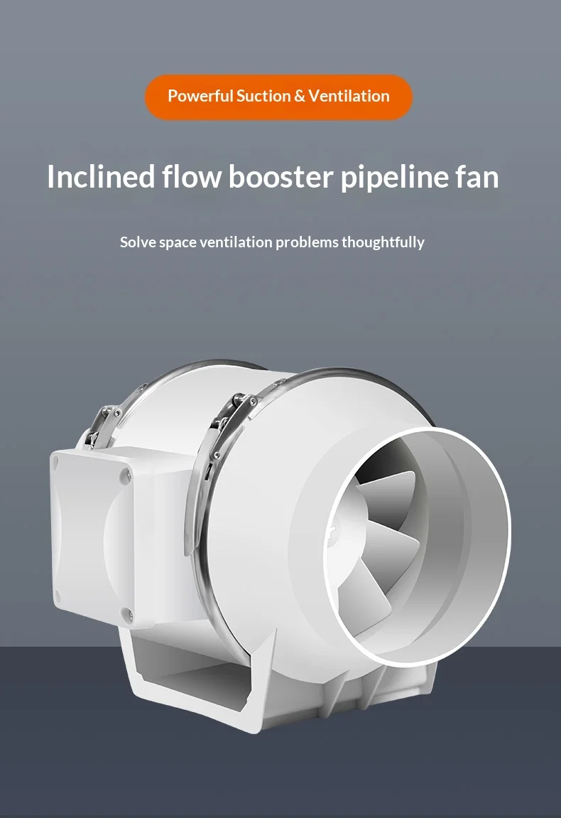 Diagonal Flow Vent Fan, Waterproof, 220 V, Electric - detail 2