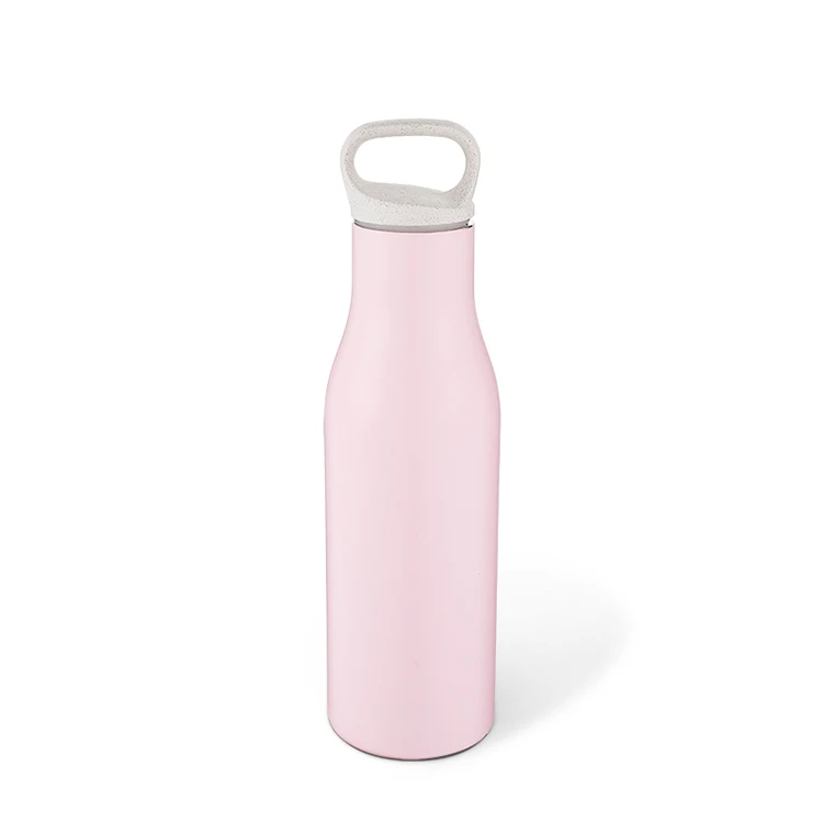 Custom logo Premium Wheat Lid Tumbler Eco-Friendly Direct Drinking Non Spil Kids Water Bottle