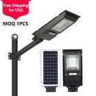 Stock In USA Waterproof Ip65 Radar Sensor 60w 100w Outdoor All In 1 Integrated Solar Street Light