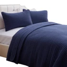 Quilt Set Factory Cheap Elegant Soft Polyester Cross Pic-Stitch Bedding Quilt Set 3 Pieces Oversized King
