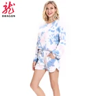 Sleepwear SANQIANG Designer Girls Cotton Tie-Dye Pyjamas Women Plus Size Ladies Women'S Sleepwear Set