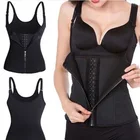 Women Vest Women Underbust Corset Steel Boned Zipper Cincher Body Shaper Waist Trainer Vest