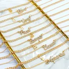 Necklace Bisuteria 12 Sign Bling Pendant Horoscope Diamond Zodiac Necklace
