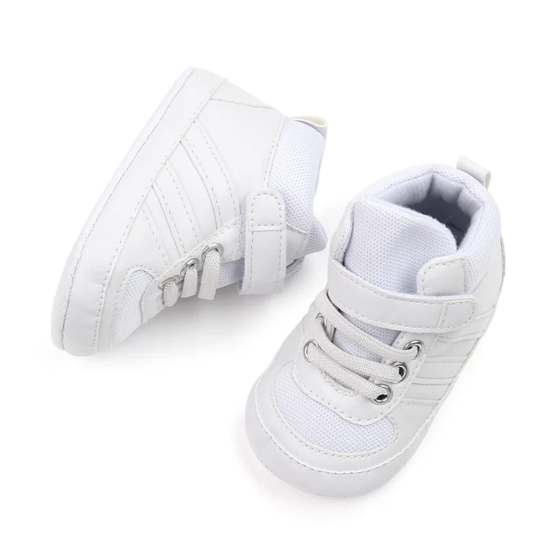 Spring and autumn new 3-6-12 months Bao Bao star stripes fashion cool high top toddler shoes manufacture