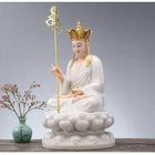 New Arrival Ms-2402 The Earth Store Bodhisattva Chinese Meditating Jade Buddha Statue