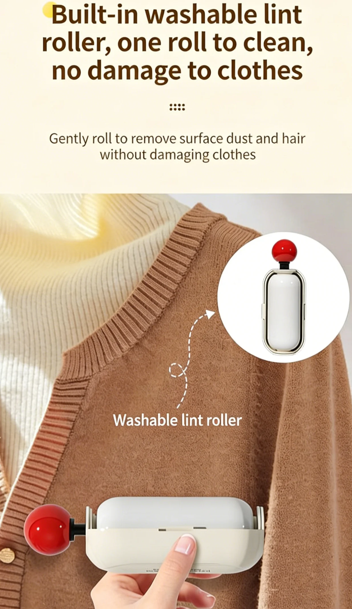 New 2in1 Portable Pet Hair Remover Roller Washable Reusable With Scraper for Cleaning Clothes Sofa Pet Hair supplier
