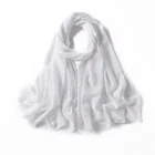 Hijab Wholesale Premium Chiffon Hijab High Quality Solid Color Heavy Chiffon Muslim Scarf Custom Made