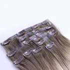Hair Clip Changshunfa Clipin 100% Remy Hair Seamless Ombre High Quality Clip In Human Hair Extensions