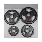 Factory Direct Supply Indoor Fitness Equipment Cast Iron Round Plastic Coated Three-hole Hand Grip
