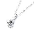 Chain Professional Manufacture Custom Necklace Chain Single Lab Diamond Round Moissanite Necklaces